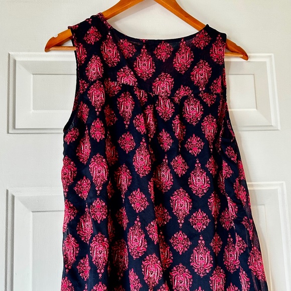 Lucky Brand Red and Black Floral Maxi Dress *Size L - Picture 2 of 5